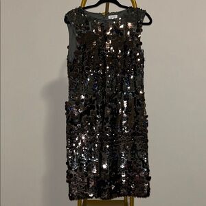 Nicole Miller Black Sequin Mini Dress